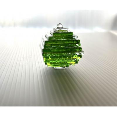 ふるさと納税 京丹後市 アンティーク ガラス細工の置物 「なりたい自分に変わる【手のひらガラス】 緑」イメージカラーのギフト |  | 01