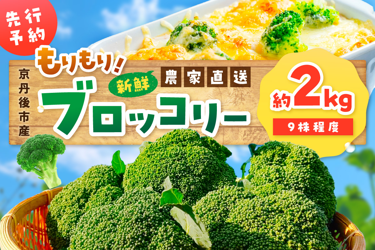 【先行予約】もりもり！ブロッコリー 約2kg（2025年11月上旬～発送）　MY00005