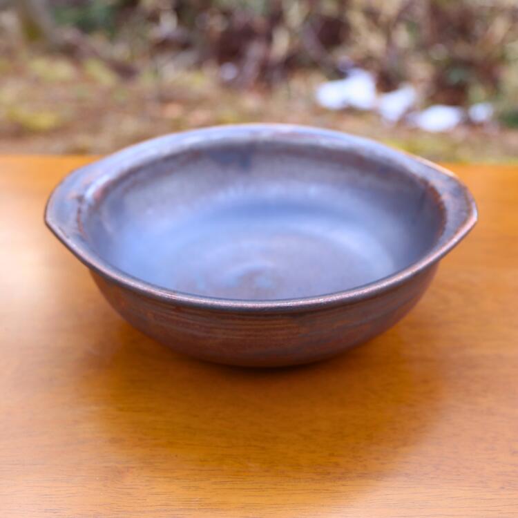 【ふるさと納税】若杉窯 両手鍋(直火OK)/直径23cm×高さ7cm W-ww-139A