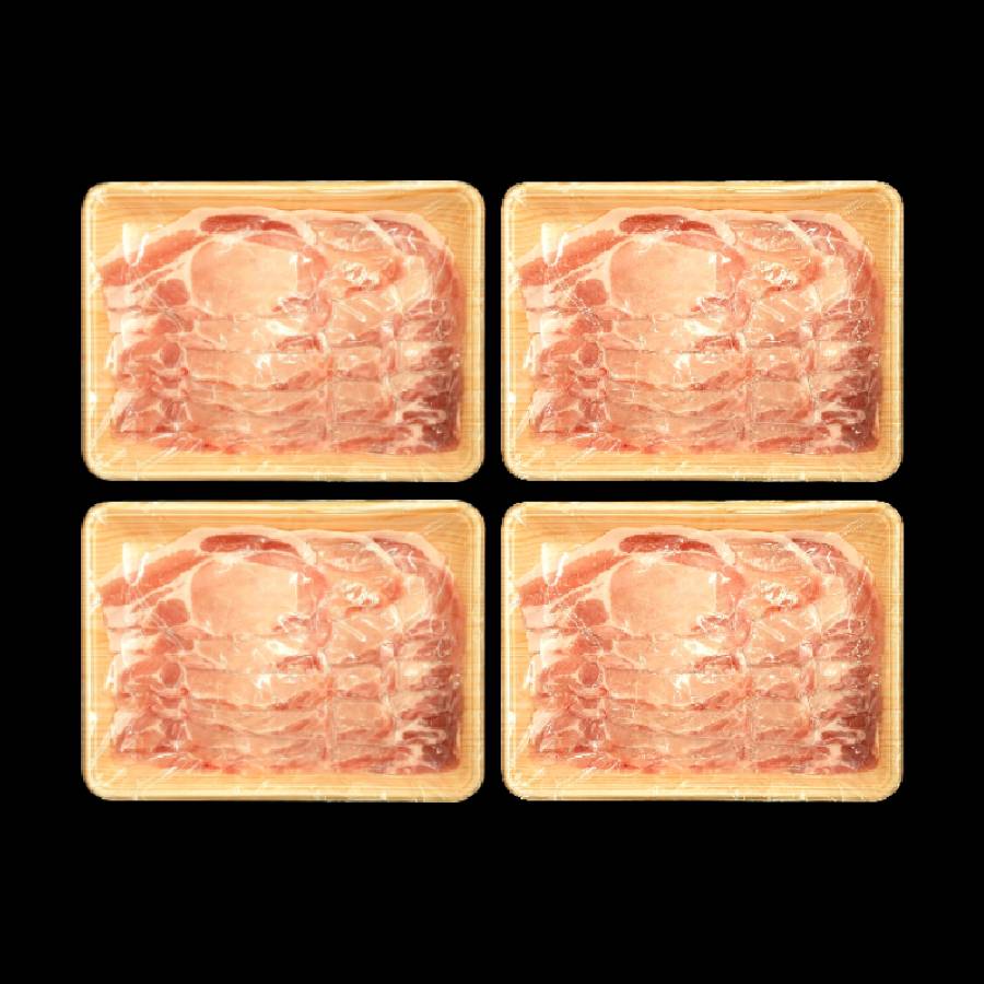 ＜麦小町＞長万部町産豚ロース肉しゃぶしゃぶ用1.2kg（300g×4パック）