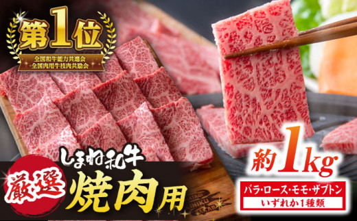 焼肉 極上厳選！受賞歴多数 しまね和牛 焼肉(1kg) 島根県松江市/株式会社O.R.C [ALEF002]｜しまね和牛 牛肉 肉 焼肉 焼き肉 和牛 黒毛和牛 国産牛 霜降 冷凍 ギフト バラ ロース モモ ザブトン カルビ 人気 おすすめ 1kg 1キロ 1000g セット 詰合せ 詰め合わせ 食べ比べ BBQ バーベキュー ブランド牛 ご当地 グルメ お取り寄せ おいしい お祝い お誕生日