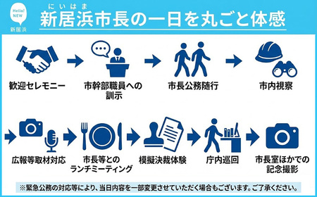 【特別体験返礼品】 新居浜市長 一日体験 お金では買えない ふるさと納税で叶う究極の体験を