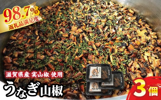 
            【滋賀県産　手摘み　実山椒香る！ 】うなぎ山椒　3個セット【D015W】
          
