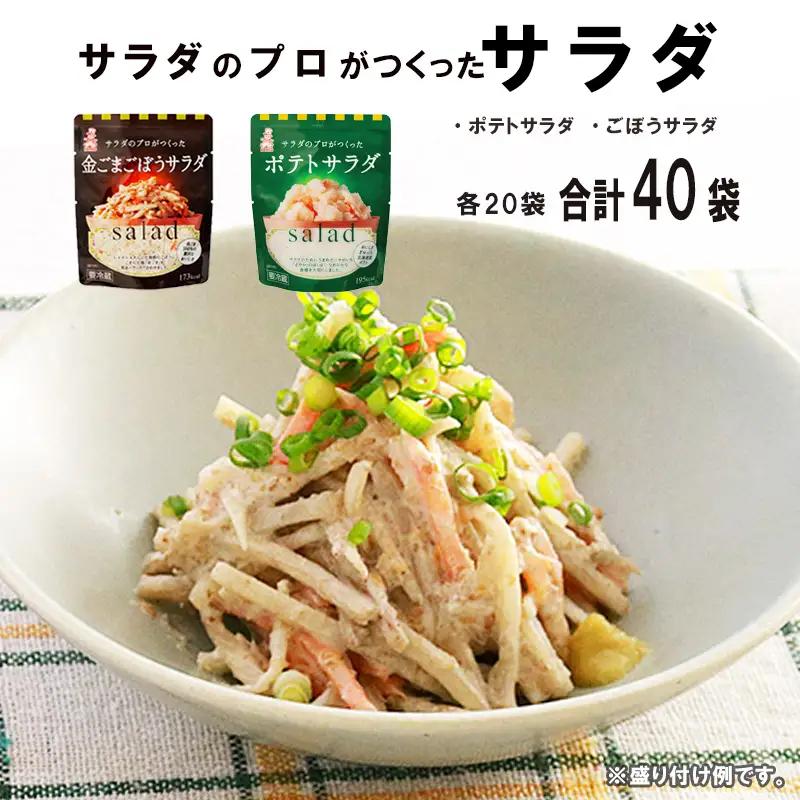 サラダ 2種類 40袋 個包装 ポテト ごぼう 惣菜