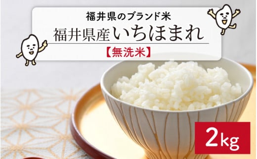 【先行予約】【令和7年産・新米】 福井県のブランド米 いちほまれ 無洗米 2kg 【2025年10月以降順次発送予定】【 人気 品種 ブランド米 特A 】 [A-6113]