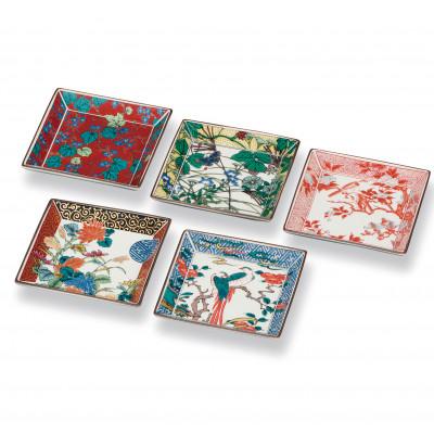 ふるさと納税 能美市 AP8-0131　九谷焼　6号皿揃　歴代画　5枚セット