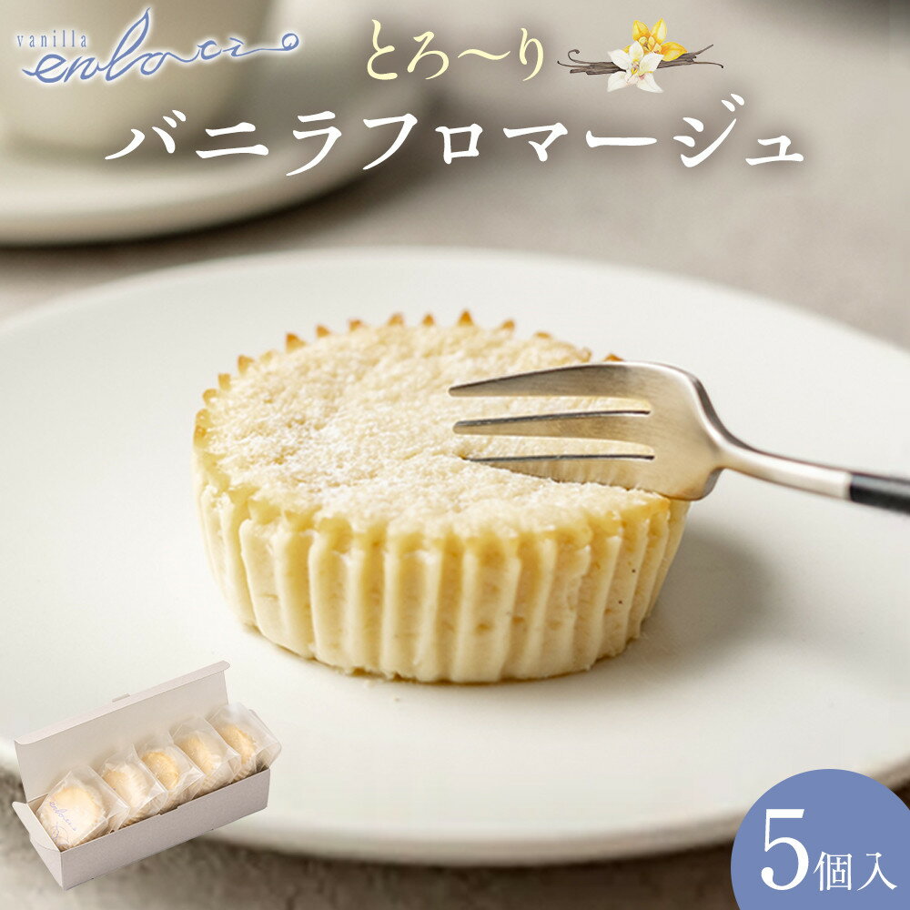 【ふるさと納税】とろーりバニラフロマージュ＜5個入＞ | 西宮 洋菓子工房 濃厚チーズケーキ バニラの香り なめらか食感 人気 おすすめ スイーツ チーズ デザート ギフト お取り寄せ 通販 送料無料 ふるさと納税