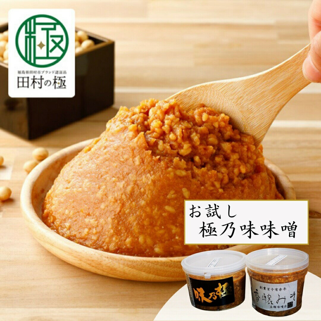 【ふるさと納税】お手軽お試し極乃味味噌 味噌 みそ みそ汁 味噌汁 調味料 麹 国産 おすすめ お歳暮 送料無料 緊急支援品 生活応援 コロナ支援 福島県 田村市 石塚味噌店