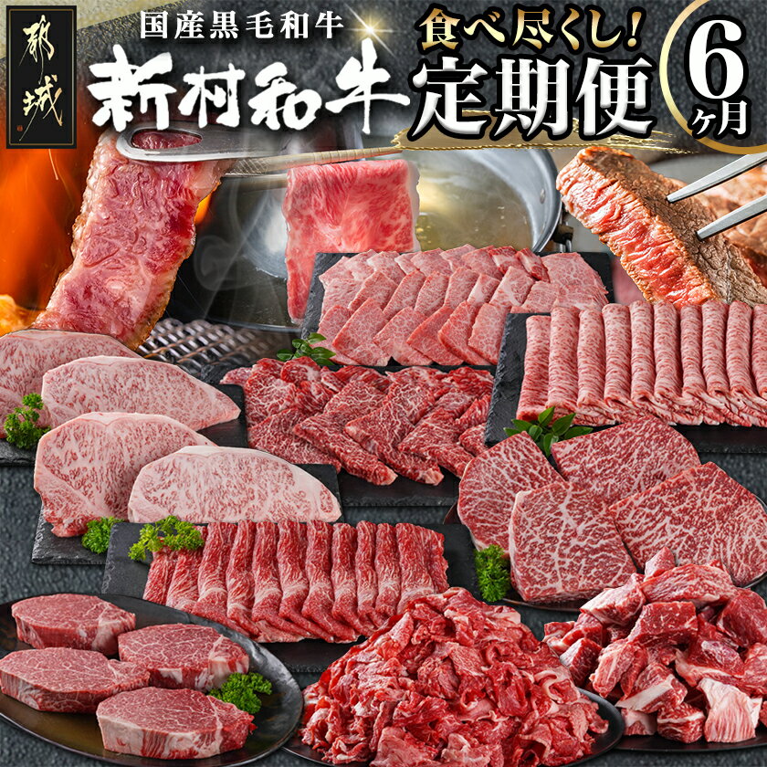 【ふるさと納税】黒毛和牛を知り尽くす！食べ尽くし6ヶ月定期便 - 黒毛和牛 定期便 サーロイン/モモ/切り落とし/角切り/カルビ/ヒレ ステーキ/スライス 毎月お届け 和牛 送料無料 TAI6-4201【宮崎県都城市は2年連続ふるさと納税日本一！】
