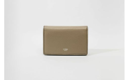 キプリス本革製ササマチ名刺入れ　カラー：トープ【革小物 革製品 ソフトシュリンクレザー 牛革 しっとり シーズンレス 職人 名刺ケース】
