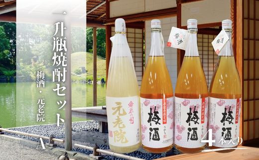 
                  No.3081-1　元老院・梅酒（一升瓶）４本セットA
                