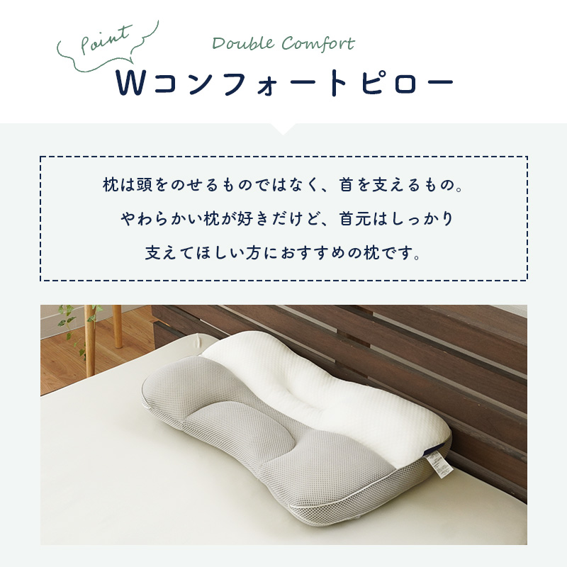 Sleep Medical W (ダブル) コンフォートピロー　枕 まくら 寝具 安らぎ 睡眠 安眠 安定 日用品 高さ 調整 ベッド 新生活 一人暮らし ギフト プレゼント 徳島県 松茂町