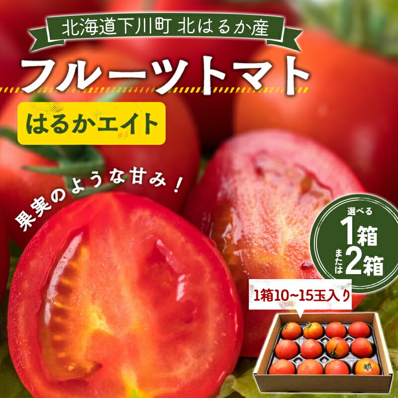 【ふるさと納税】【先行予約】＼選べる容量／ 令和8年産 10～15玉前後 糖度8.0度以上 北はるか産フルーツトマト はるかエイト 1箱or2箱 フルーツ トマト グルメ 故郷 ふるさと 納税 国産 北海道産 北海道 下川町 F4G-0347var