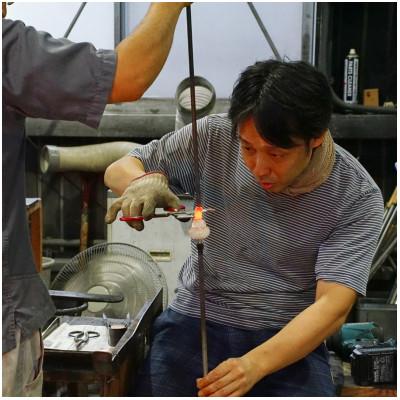 ふるさと納税 弥彦村 【手づくり】くらげ風鈴 あさぎブルー(ヒビ模様) ガラス細工 新潟県 弥彦村 |  | 03