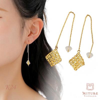 ふるさと納税 山梨県 【山梨県】【ジュエリー】K24 noble/ノーブル ピアス