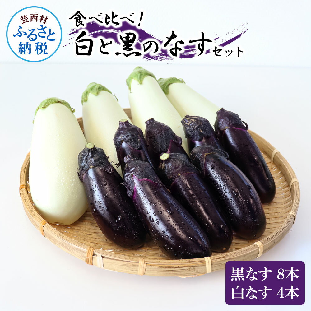 【ふるさと納税】【先行予約】食べ比べ！白と黒のナスセット 黒ナス8本白ナス4本 なす 茄子 黒なす 白なす 焼き茄子 煮浸し 漬物 浅漬け 味噌汁 おかず 野菜 セット 新鮮 お取り寄せ 常温 配送 国産 食品 ふるさとのうぜい 故郷納税 高知県 4000円