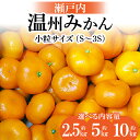 【ふるさと納税】内容量が選べる　瀬戸内温州みかん小粒サイズ 小粒 S 3S サイズ 温州みかん ミカン果物 フルーツ 送料無料 産地直送 食品 香川県 高松市 柑橘 お取り寄せ 高品質