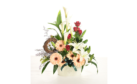 花 フラワーアレンジメント ゆり 花