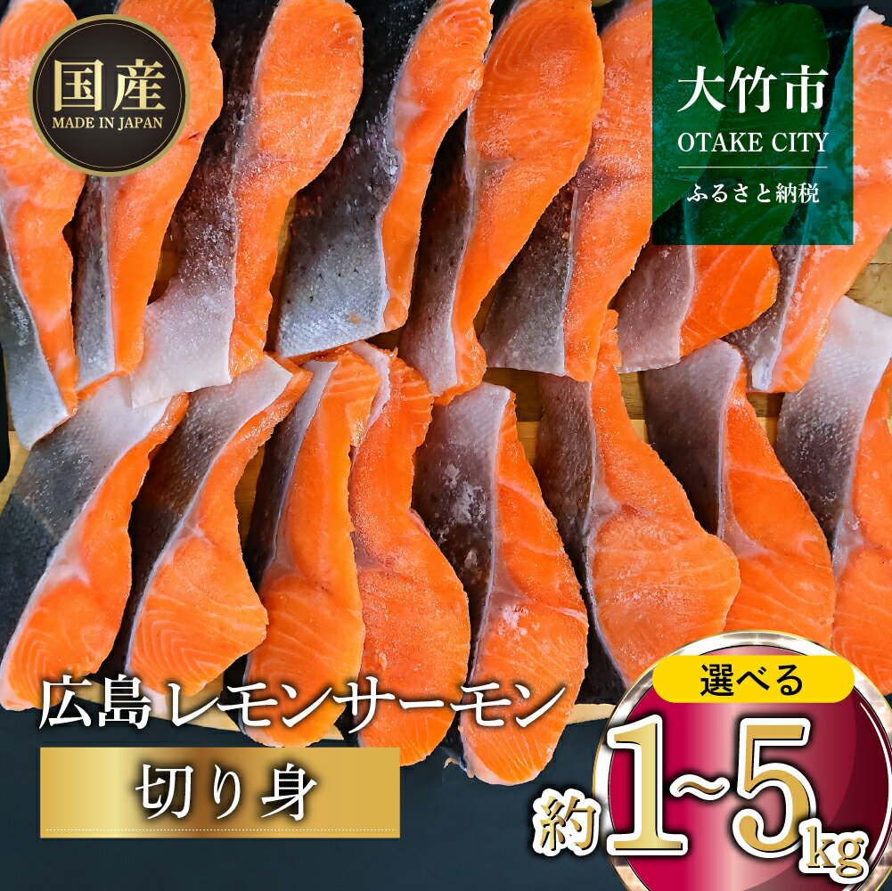 【ふるさと納税】★楽天限定★ 国産サーモン 切り身 【内容量が選べる】 約1kgから5kg 小分け 広島レモンサーモン｜国産 冷凍 切身 1kg 2kg 3kg 4kg 5kg おかず 広島県産 ふるさと納税 特産品 グルメ 鮭 サーモン レモンサーモン 魚 高級 広島 ギフト [1953-1958]