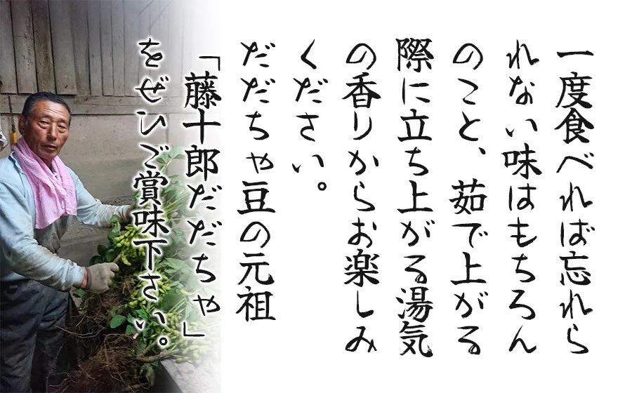 【令和8年産先行予約】”元祖”森屋藤十郎の白山産だだちゃ豆「早生」1kg（500g×2袋） 鶴岡特産　K-831