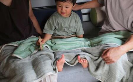 ガーゼケット OMUTI ハーフサイズ_アーモンド【G0301】