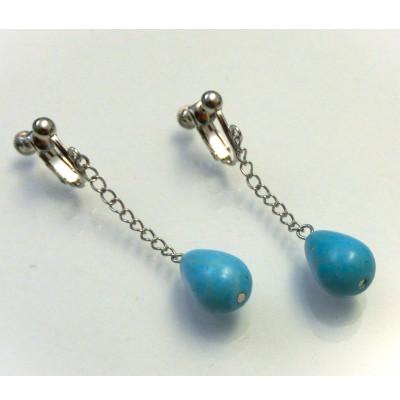 ふるさと納税 和泉市 ターコイズブルーのSwingイヤリング　雫型