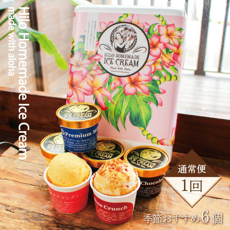 【ふるさと納税】 季節おすすめアイスクリーム 130ml×6個 セット 手作りアイスクリーム 手作り アイス Ice あいす ドルチェ ミルク 卵 人工添加物不使用 ヒロホームメイド お取り寄せ 贈り物 おやつ デザート 冷凍 ジェラート Hilo Homemade Ice Cream 神奈川 湘南 藤沢