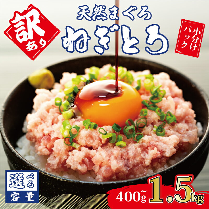 【ふるさと納税】 訳あり ねぎとろ 選べる容量 400g ～ 1.5kg 4 ～ 15 パック ネギトロ丼 天然 マグロ 冷凍 小分け 個包装 大容量 便利 簡単 鮪 たたき 新鮮 海鮮丼 丼 寿司 おかず 惣菜 おつまみ 食べきり 1人前 三重県 伊勢 志摩市