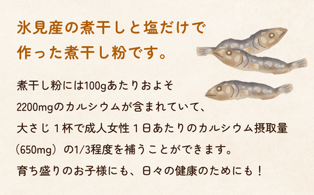煮干し粉 100g 5個 富山県 氷見市 煮干し 粉 調味料 加工品 国産 イワシ 鰯