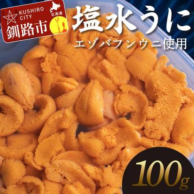 ふるさと納税 釧路市 【特選】塩水ウニ 100g(エゾバフンウニ) うに 雲丹 ミョウバン不使用 海鮮丼 F4F-0313