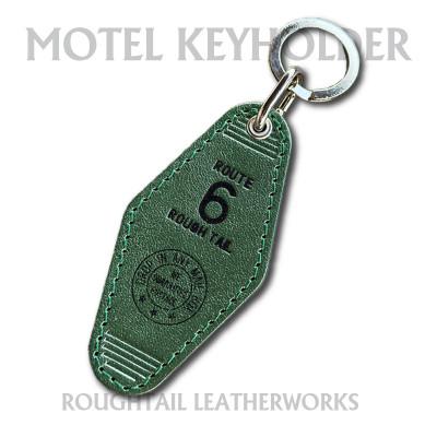 ふるさと納税 ひたちなか市 ラフテール【栃木レザー製牛革使用　モーテルキーホルダー】グリーン×ブラック