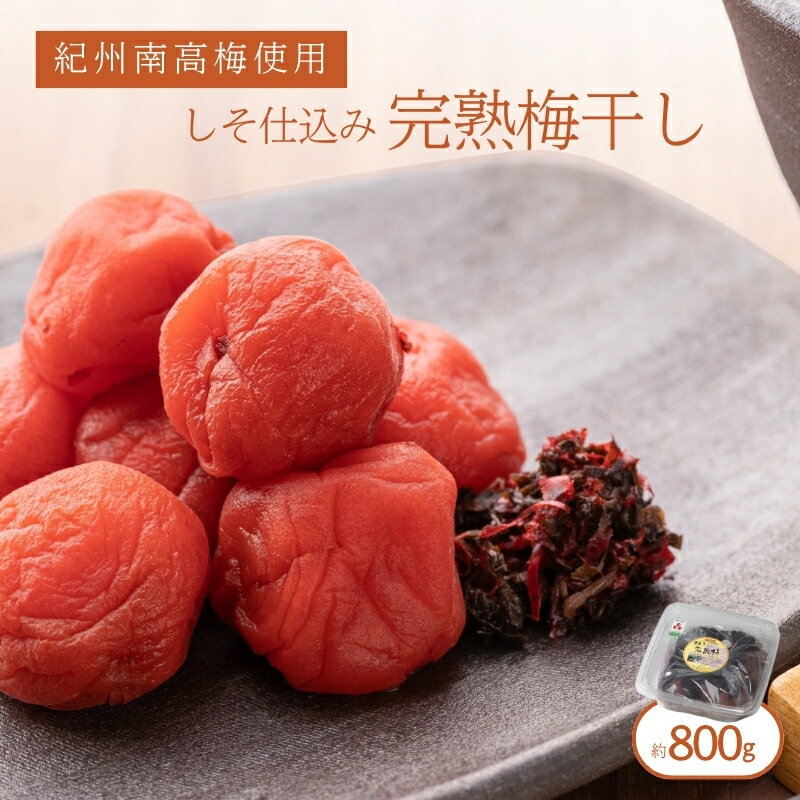 【ふるさと納税】 紀州南高梅使用　しそ仕込み完熟梅干し　約800g【準備でき次第、順次発送】【TM143】