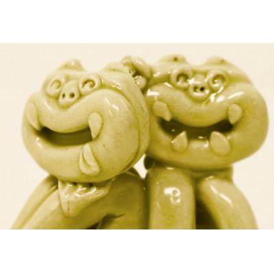 ふるさと納税 うるま市 【琉球太田焼窯元】魚乗りシーサー |  | 03