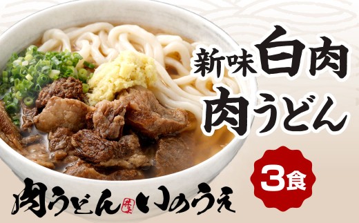 新味 白肉肉うどん 3食入 うどん 肉うどん うどん麺 麺 麺類 スープ付き 冷凍 福岡県 北九州市
