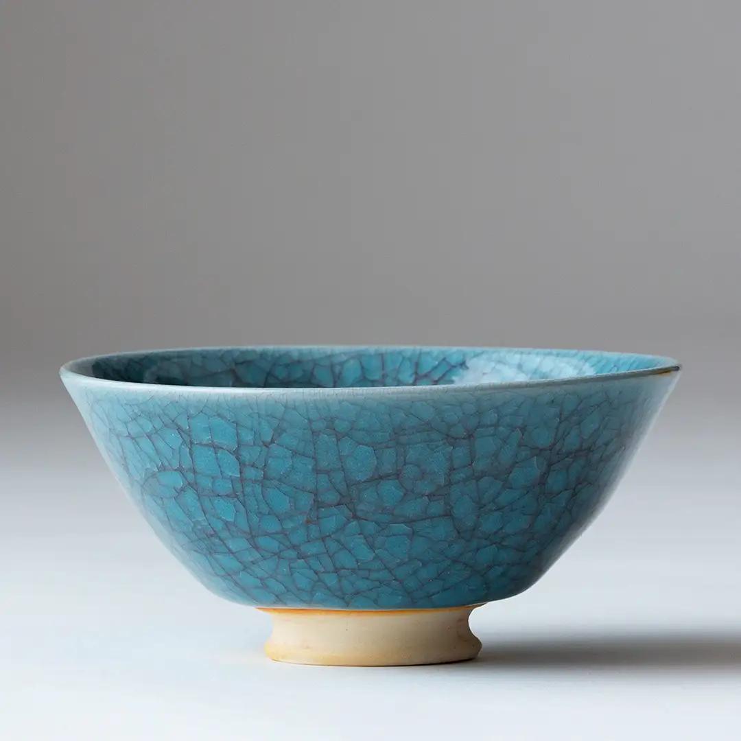 【 氷裂貫入青瓷 】抹茶茶碗（ 小野寺裕司 作 ） 
