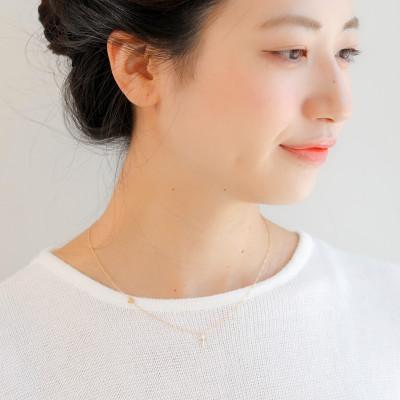 ふるさと納税 山梨県 【山梨県】【ジュエリー】K10 クロスとハート チェーンネックレス |  | 03