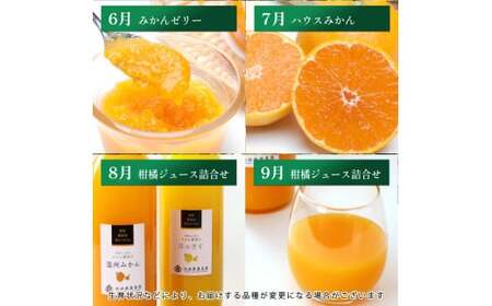 【1～3月】柑橘 定期便 M 家庭用【全3回】【和歌山】 ※北海道・沖縄・離島への配送不可 / 定期便 フルーツ はっさく せとか 不知火 清見オレンジ カラマンダリン みかんゼリー ハウスみかん ゆ