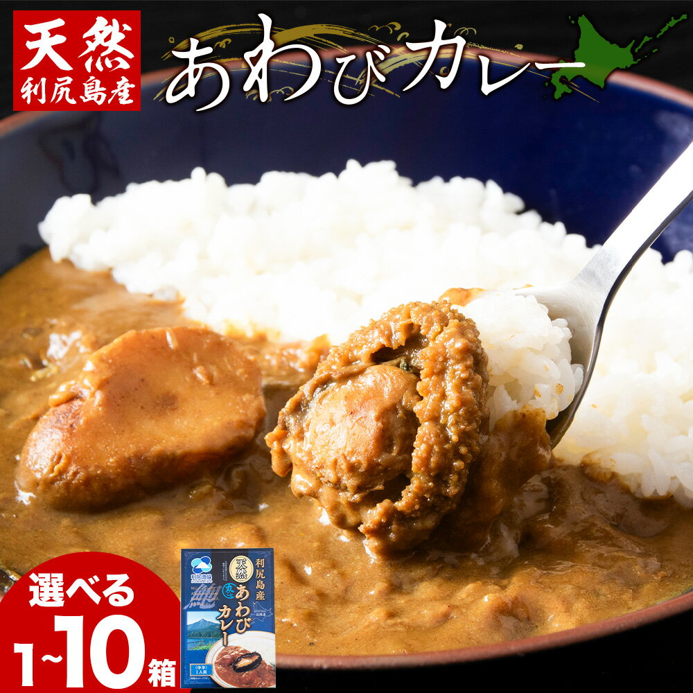 【ふるさと納税】利尻島産天然あわびカレー 選べる1～10箱北海道 利尻富士 利尻島 カレー あわび アワビ 鮑 レトルト お土産 北海道 北海道ふるさと納税