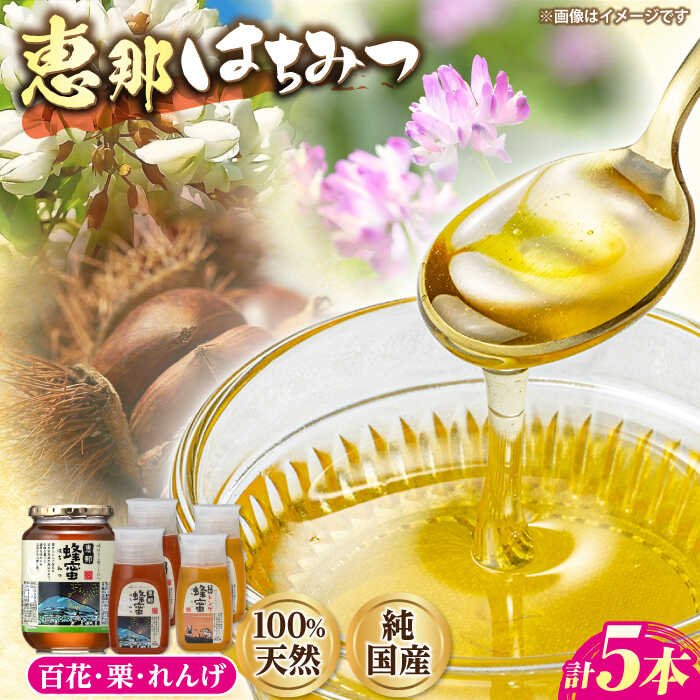 【ふるさと納税】恵那蜂蜜 5本セット (蓮華蜂蜜300g×2本、百花蜂蜜1000g×1本、栗蜂蜜300g×2本) 国産 はちみつ 蜂蜜 ハチミツ 岐阜県産 恵那市産 健康 美容 産地直送 お取り寄せ恵那市 / はち工房こうけつ[AUDF042]