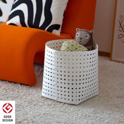 ふるさと納税 奥州市 暮らしを豊かにするシンプルで美しいかご M ホワイト バンドシー [AR004] |  | 01