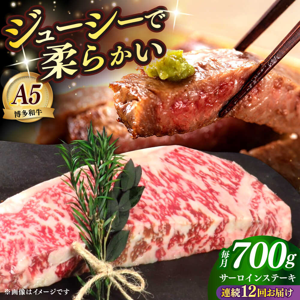【ふるさと納税】【全12回定期便】国産 博多和牛 A5ランク サーロイン ステーキ 350g×2枚 雌 ≪築上町≫【KRAZY MEAT】 ステーキ 和牛 肉 BBQ[ABEN016] 516000 516000円
