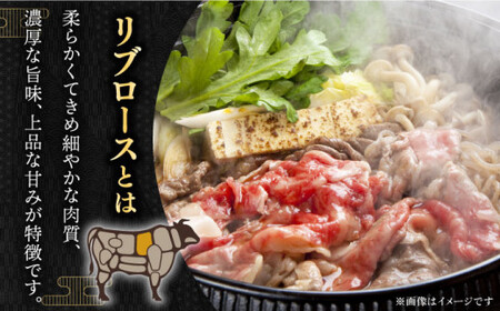 【柔らかい霜降り！】長崎和牛 リブロース スライス 約500g【黒牛】[QBD006]