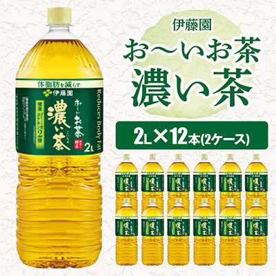 
＜毎月定期便＞伊藤園のお～いお茶 濃い茶2L×12本 全3回【4014154】
