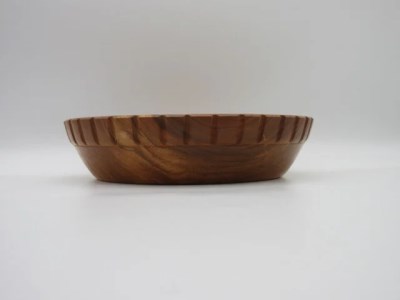 木の食器 サラダボウル 直径約20cm 高さ約4.5cm 材質サクラ