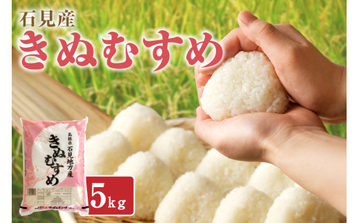 【令和7年産】石見産きぬむすめ　５ｋｇ 米 お米 きぬむすめ 精米 白米 玄米 ごはん お取り寄せ 特産 5キロ 【058_1850】