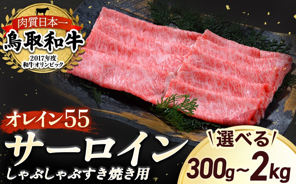 
                  鳥取和牛 最高級品質【オレイン55】サーロイン しゃぶしゃぶすき焼き用 (300g ~ 2kg) 鳥取和牛 オレイン55 サーロイン しゃぶしゃぶ すき焼き 国産 牛肉 ブランド牛 和牛 黒毛和牛
                