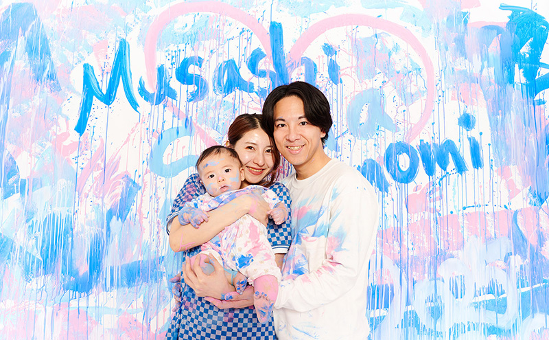 ウォールペイントフォト 写真撮影 ペイントフォト 体験 アート 絵の具 ウォールペイント 非日常 記念日 大田区 東京都