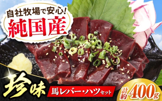 『純国産』熊本の味 馬 珍味 セット 計約400g（約200g×2セット） 馬刺し レバー馬刺し ハツ馬刺し 珍味 おつまみ 晩酌 刺身馬肉 希少 熊本 生レバー 生ハツ 【有限会社 九州食肉産業】 [AYCN021]