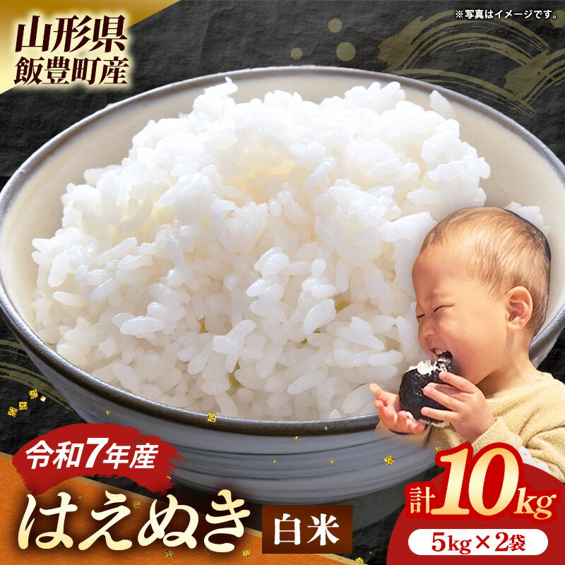 【ふるさと納税】飯豊町産 はえぬき 白米 10kg (R7年産） - 数量限定 おこめ 米 ごはん もっちり 粒ぞろい 粘り 単一米 銘柄 ブランド米 おすすめ 送料無料 マルシチ米穀 山形県 飯豊町【価格改定XA】