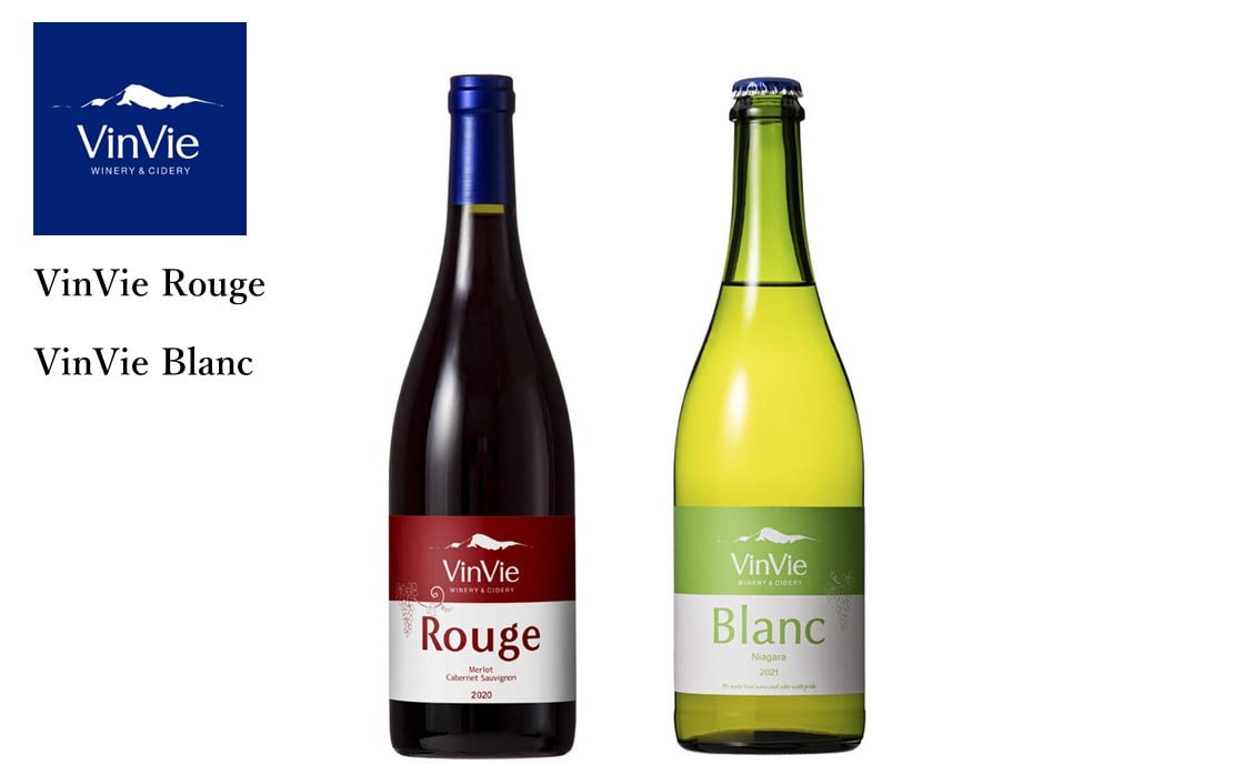 
                  VI04　VinVieワイン 赤白2本セット（750ml×2本）// 長野県 南信州 日本ワイン 赤ワイン カベルネ メルロー 白ワイン ナイアガラ 葡萄酒 やや辛口 辛口
                
